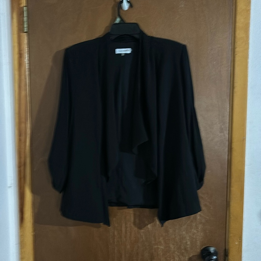 Black business open blazer